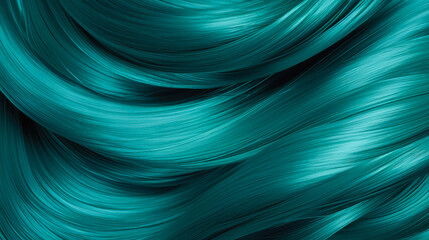 Teal Color Hairs Abstract Background
