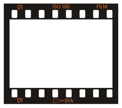 film strip frame isolated on white