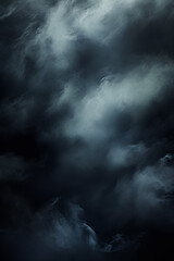 Dramatic black and white storm clouds. Abstract cloudy background