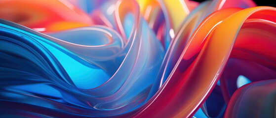 Vibrant dynamic and surreal abstract background.