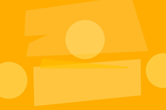 Vivid Yellow Background with Abstracts. Geometric Design Yellow Shapes Illustration. 