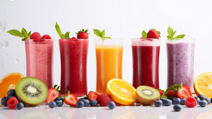 colorful healthy smoothies