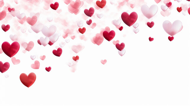 Heart on white background. Valentine concept. Generative AI