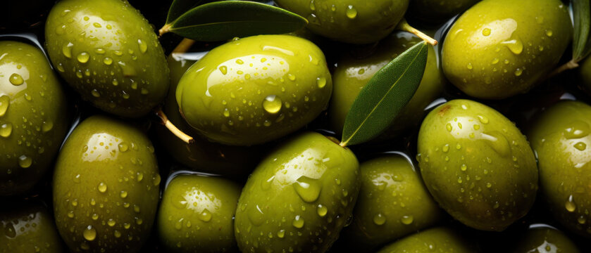 Macro image of an olive.