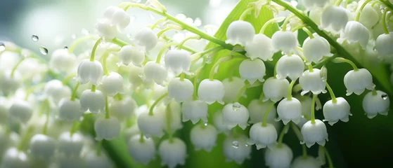  Soft focus macro view of a Lily-of-the-valley bloom. © smth.design