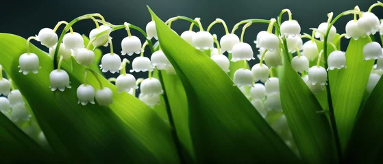 Zelfklevend Fotobehang Soft focus macro view of a Lily-of-the-valley bloom. © smth.design