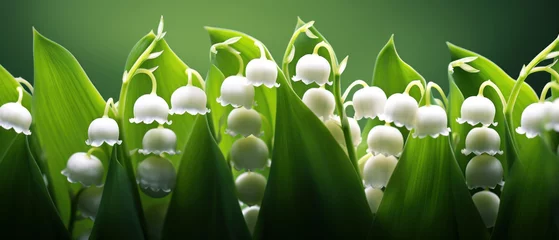 Poster Soft focus macro view of a Lily-of-the-valley bloom. © smth.design