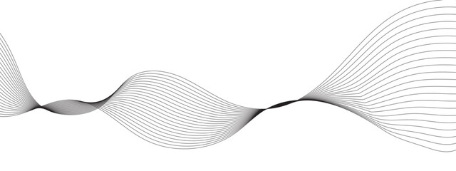 Fototapeta premium Abstract background with wave and curve line. Curve wave seamless pattern. Vector illustration.