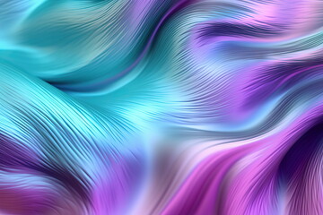 Background of turquoise and violet waves in a digital dreamscape