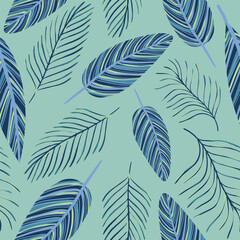 hand drawn abstract leaves pattern for textile  background  wrap paper