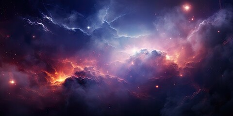 Cosmic nebula in deep space It showcases the stunning beauty of the universe beyond Earth. The concept of cosmic reality by Generative AI