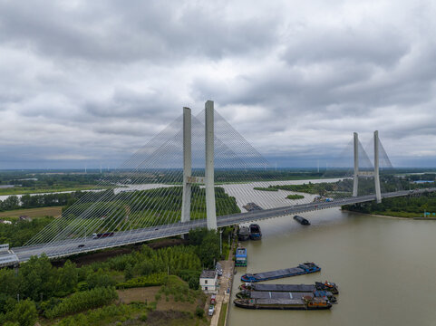 The beijing-hangzhou grand canal in jiangsu province huaian section of cross-strait scenery