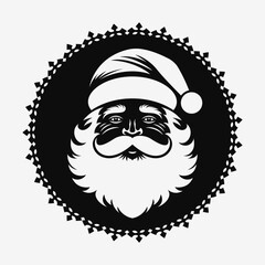 Santa Claus icon. Retro style. Vector illustration