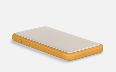 Realistic smartphone mockup. Mobile phone display. 3D template illustration. Vector illustration