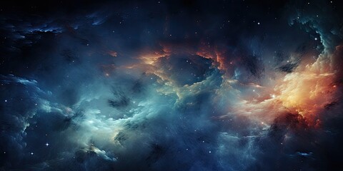 Fototapeta na wymiar Cosmic nebula in deep space It showcases the stunning beauty of the universe beyond Earth. The concept of cosmic reality by Generative AI