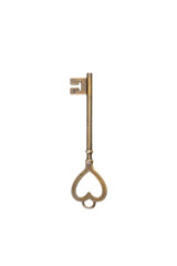 vintage golden skeleton keys isolated on white background with clipping path.