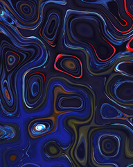 Abstract pattern with circles and waves