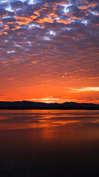 sunrise over the lake