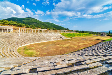 Ancient Greek Stadium in Ancient Messini in Greece