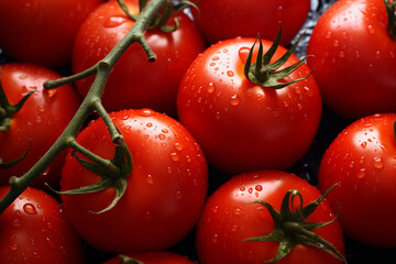 Tomatoes background, Generative AI