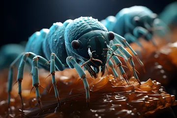 Fotobehang Bed bugs under a microscope © Ekaterina