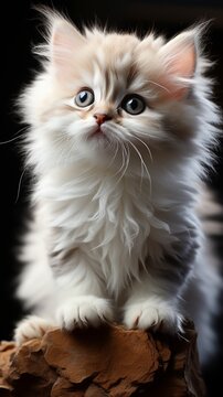 Visualize stunning playful cute kitten animal illustration picture AI generated art