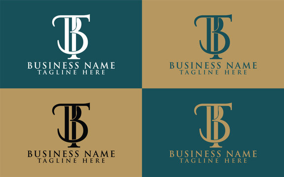 Luxury Elegant TB monogram logo design icon full editable vector template