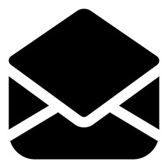 Letter open glyph icon