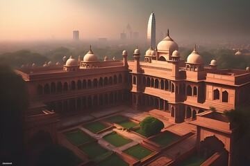 The scenery of new delhi. Generative AI