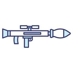 Rocket launcher, Bazooka icon vector on trendy design