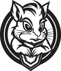 Minimalist Chipmunk Logo Design Flat Chipmunk Logo Design