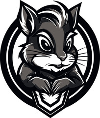 Modern Chipmunk Logo Design Minimalist Chipmunk Logo Design