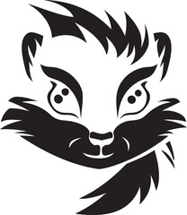 Flat Chipmunk Logo Design Line Art Chipmunk Logo Design