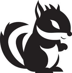 Black Chipmunk Logo Vector Vector Chipmunk Black Logo Icon