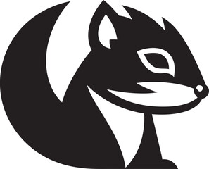 Black Vector Chipmunk Logo Design Chipmunk Logo Design in Black Vector