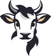 Black Dairy Cow Logo Vector for Marketing Vector Dairy Cow Logo Black for Marketing