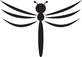 Celestial Wings in Black Moonlit Dragonfly Symbol