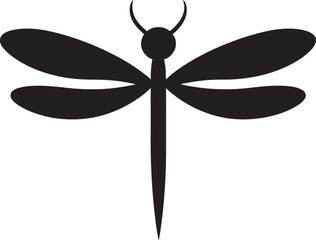 Eclipse Serenity Dragonfly Icon in Shadow Nebulas Grace Black Vector Dragonfly Insignia