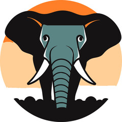 Obraz premium Elephant Vector Logo Icon for Strength and Power Elephant Vector Logo Icon for Wisdom and Intelligence