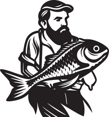 Fishermans Life Logo A Symbol of Adventure, Freedom, and Harmony with Nature Fishermans Catch Logo A Symbol of Abundance, Prosperity, and Good Fortune