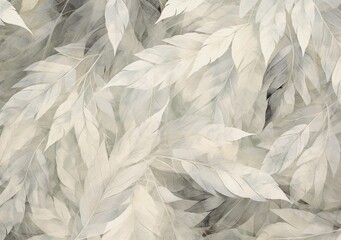 Greyish Leaves Paper Texture Background