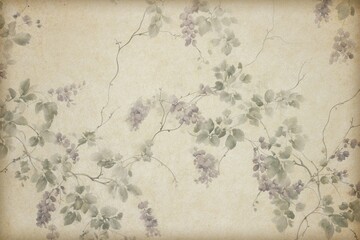 Vintage Light Violet Floral Paper Texture Background