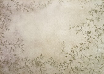 Vintage Canvas with Vines Texture Background