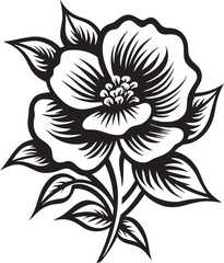 Black Floral Icon to Create a Home Decor Design Black Floral Icon to Create a Fashion Design