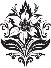 Black Floral Icon for a Shabby Chic Look Black Floral Icon for a French Country Look
