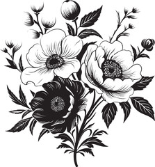Black Floral Icon for a Tuscan Look Black Floral Icon for a Mediterranean Look