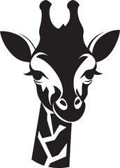 Serene Savanna Majesty Vector Art Minimalist Giraffe Beauty Emblem Design