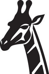 Wildlife Symbolism Vector Giraffe Logo Giraffe Majesty in Black Emblematic Art
