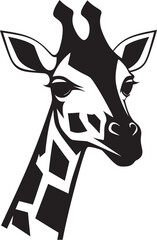 Safari Sentinel Silhouetted Giraffe Icon Wildlife Symbolism Vector Giraffe Logo