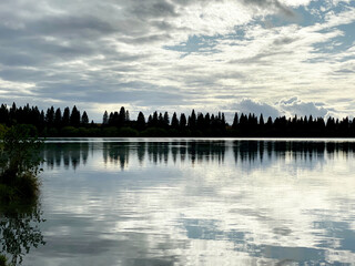 Beautiful Lake view aroung Twizel in Canterbury region
in New Zealand